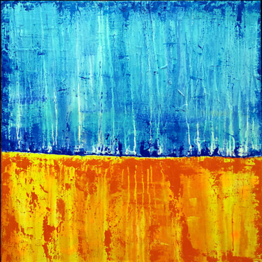 Ζωγραφική με τίτλο "Curious Sunrise" από Branisa Beric, Αυθεντικά έργα τέχνης, Ακρυλικό