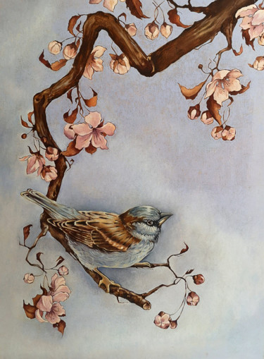 Painting titled "Spring I" by Branislava Grubjesic Pantelic, Original Artwork, Oil