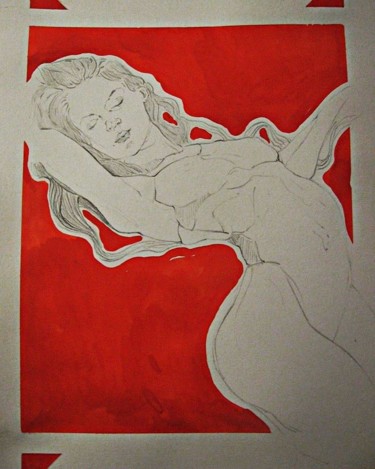 Σχέδιο με τίτλο "The Dancer" από Branislava Grubjesic Pantelic, Αυθεντικά έργα τέχνης, Ακουαρέλα