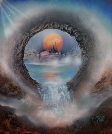 Malerei mit dem Titel "Mysterious World" von Beate Braß, Original-Kunstwerk, Acryl