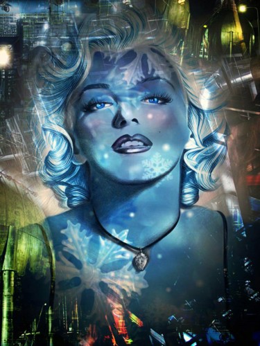 Digitale Kunst mit dem Titel "Marilyn Monroe" von Beate Braß, Original-Kunstwerk, Digitale Malerei