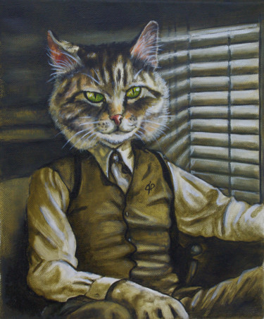 Painting titled "Eliot" by Brataine, Original Artwork, Oil