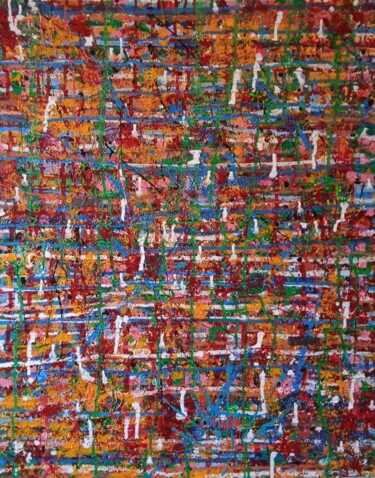Painting titled "Absorción" by Bravo Navarro, Original Artwork, Acrylic Mounted on Wood Stretcher frame