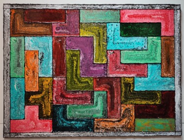 Peinture intitulée "Tetris" par Bravo Navarro, Œuvre d'art originale, Acrylique