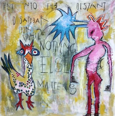 Malarstwo zatytułowany „Fly into the distant” autorstwa Brazo, Oryginalna praca, Akryl