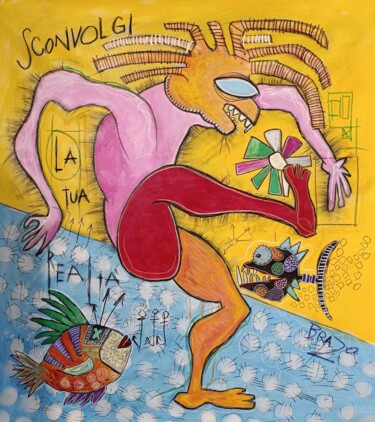 Malerei mit dem Titel "Sconvolgi la tua re…" von Brazo, Original-Kunstwerk, Acryl
