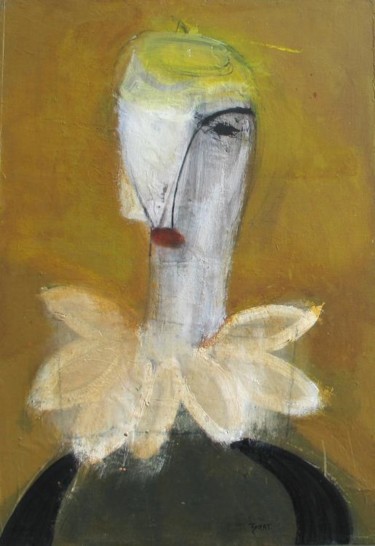 Peinture intitulée "La femme aux sept p…" par Jean-Claude Bréat, Œuvre d'art originale, Huile