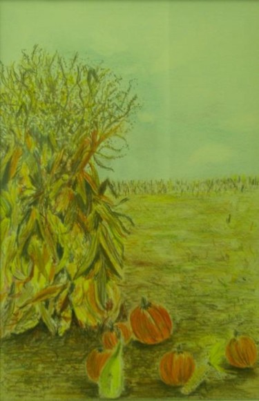 Drawing titled "Pumpkins I" by Brenda Swain, Original Artwork
