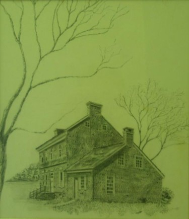 Drawing titled "Colonial" by Brenda Swain, Original Artwork