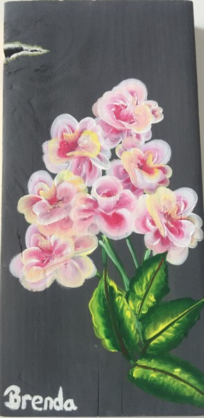Peinture intitulée "Flowers of wood" par Brenda Marty, Œuvre d'art originale