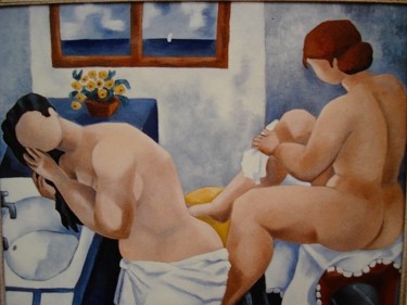 Peinture intitulée "la toilette" par Catherine Bres-Rhocanges, Œuvre d'art originale