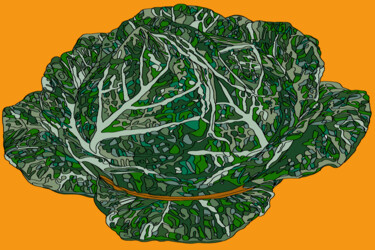 Arts numériques intitulée "La soupe aux choux" par Mildrède Brevet, Œuvre d'art originale, Peinture numérique