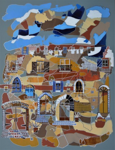 「Fond Xabia memories」というタイトルの絵画 Brian Lockettによって, オリジナルのアートワーク, アクリル