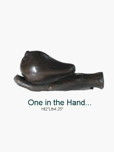 Sculpture titled "'One in the Hand'" by Brian Junghans, Original Artwork, Casting