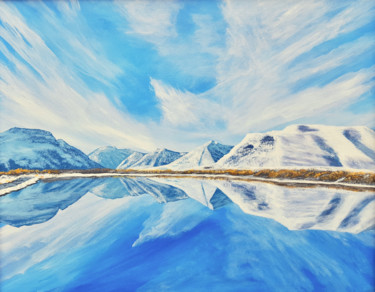 Painting titled "Maskinonge Winter R…" by Brian Sloan, Original Artwork, Acrylic