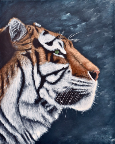 Painting titled "Siberian Tiger" by Brian Sloan, Original Artwork, Acrylic