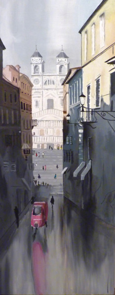 Painting titled "The Spanish Steps A…" by Brian Sloan, Original Artwork, Acrylic