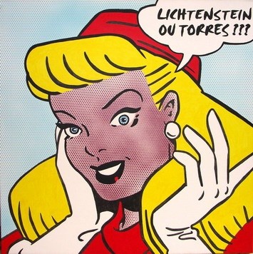 Peinture intitulée "lichtenstein ou tor…" par Eric Berger, Œuvre d'art originale