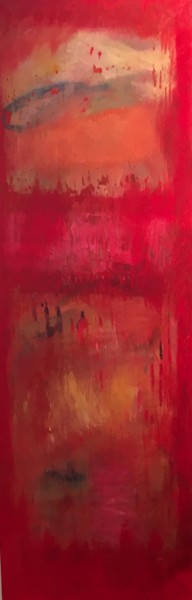 Картина под названием "Red 1, Technique mi…" - Briga, Подлинное произведение искусства, Акрил