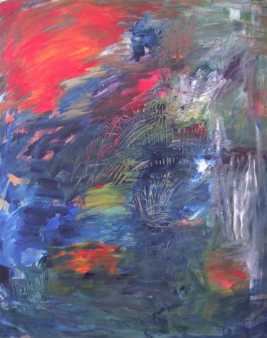 Pittura intitolato "Etang, Acrylique" da Briga, Opera d'arte originale, Acrilico
