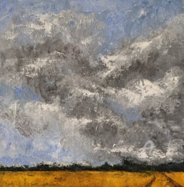 Painting titled "après l'orage" by Brice Rota, Original Artwork, Oil Mounted on Wood Stretcher frame