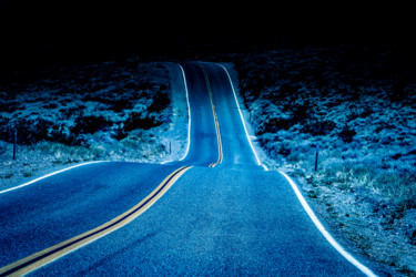 Photography titled "La route bleu - Lim…" by Brice Bourgois, Original Artwork, Digital Photography