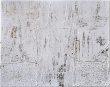 Картина под названием "White gold" - Bridg', Подлинное произведение искусства, Акрил Установлен на Деревянная рама для носил…