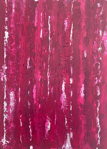 Картина под названием "AB pink" - Bridg', Подлинное произведение искусства, Акрил Установлен на Деревянная рама для носилок