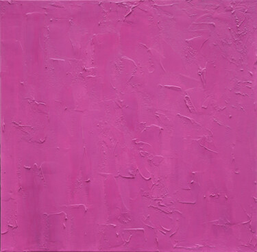 Painting titled "Monochrome en rose" by Bridg', Original Artwork, Acrylic Mounted on Wood Stretcher frame