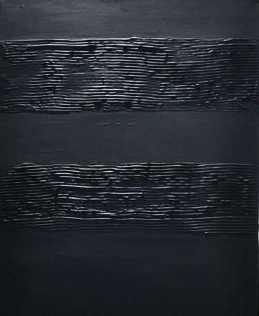 Peinture intitulée "M-black" par Bridg', Œuvre d'art originale, Acrylique Monté sur Châssis en bois