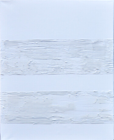 Malerei mit dem Titel "M-white" von Bridg', Original-Kunstwerk, Acryl Auf Keilrahmen aus Holz montiert