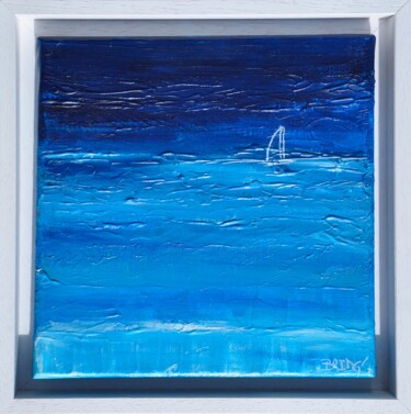 Painting titled "Oceanx" by Bridg', Original Artwork, Acrylic Mounted on Wood Stretcher frame