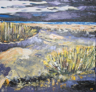 Painting titled "la dune" by Hubert Bridoux, Original Artwork, Acrylic