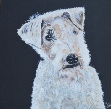 Peinture intitulée "Lakeland Terrier" par Brigitte Didier (Biche), Œuvre d'art originale, Acrylique