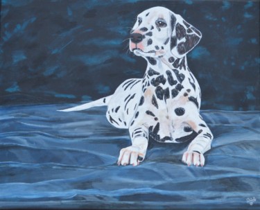 Peinture intitulée "Dalmatien" par Brigitte Didier (Biche), Œuvre d'art originale, Acrylique