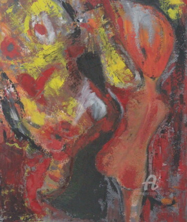 Painting titled "Abstrait comme....L…" by Brigi'Art, Original Artwork, Acrylic Mounted on Wood Stretcher frame
