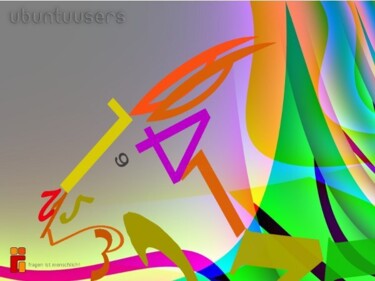 Digitale Kunst mit dem Titel "ubuntu desktop i.ib…" von Brigitta Krause, Original-Kunstwerk, Digitale Malerei