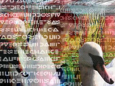 Digitale Kunst mit dem Titel "mein lieber schwan" von Brigitta Krause, Original-Kunstwerk