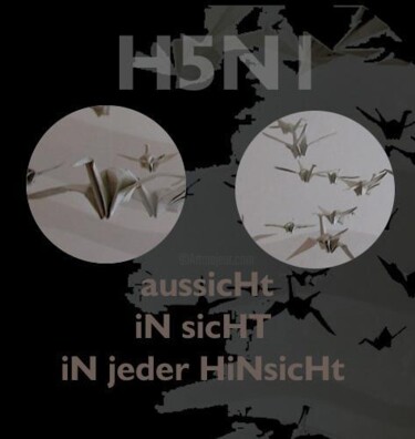 Digitale Kunst mit dem Titel "H5N1" von Brigitta Krause, Original-Kunstwerk