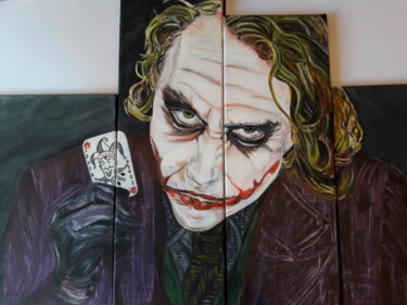Peinture intitulée "Le joker." par Brigitte Andre, Œuvre d'art originale, Acrylique Monté sur artwork_cat.