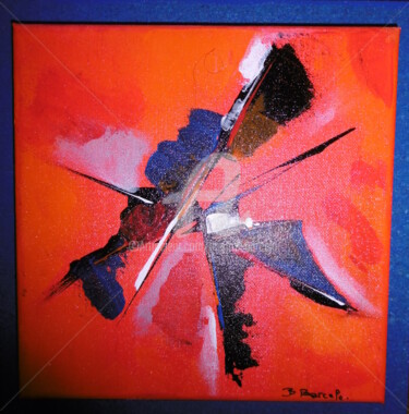 Painting titled "abstrait8" by Brigitte Barcelo, Original Artwork, Acrylic Mounted on Wood Panel