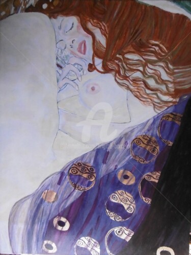 Pintura titulada "Danaé, copie de Kli…" por Brigitte Barcelo, Obra de arte original, Acrílico