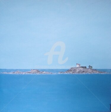 Pittura intitolato "Entre ciel et mer,…" da Brigitte Barcelo, Opera d'arte originale, Acrilico