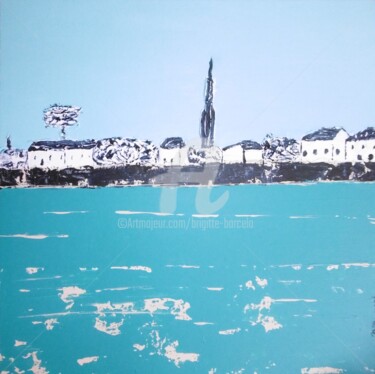 Pittura intitolato "Paysage marin" da Brigitte Barcelo, Opera d'arte originale, Acrilico