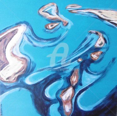 Pintura titulada "Vue du ciel" por Brigitte Barcelo, Obra de arte original, Acrílico