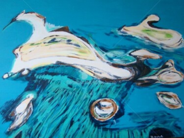Pintura titulada "ïlots" por Brigitte Barcelo, Obra de arte original, Acrílico