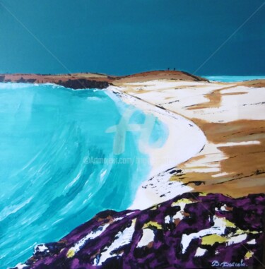 Painting titled "Presqu' ile de Croz…" by Brigitte Barcelo, Original Artwork, Acrylic