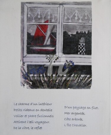 绘画 标题为“Fenêtre” 由Brigitte Barcelo, 原创艺术品, 丙烯