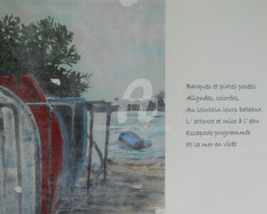 绘画 标题为“Barques” 由Brigitte Barcelo, 原创艺术品, 丙烯