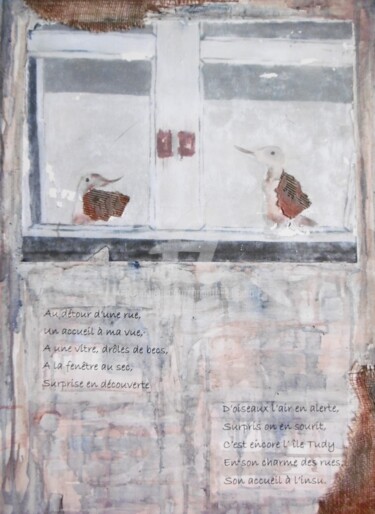 Peinture intitulée "Bord de fenêtre" par Brigitte Barcelo, Œuvre d'art originale, Acrylique